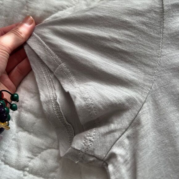 Francesca’s Owenn Washed Peplum Tee Grey Size XXS - Picture 5 of 10